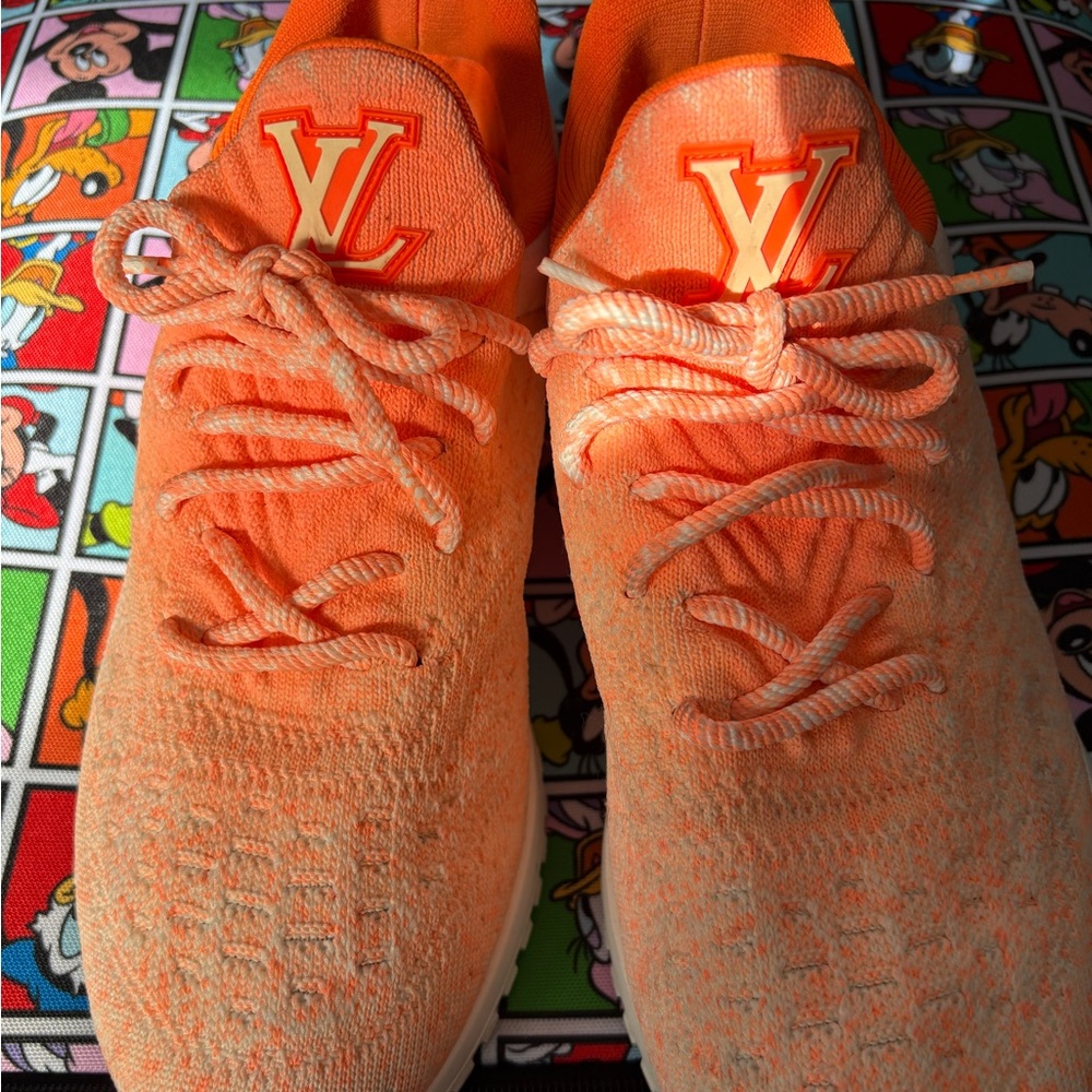 Louis vuitton shoes orange size 7